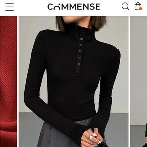 *BRAND NEW* COMMENSE Slinky Button-up Long Sleeve Shirt- small